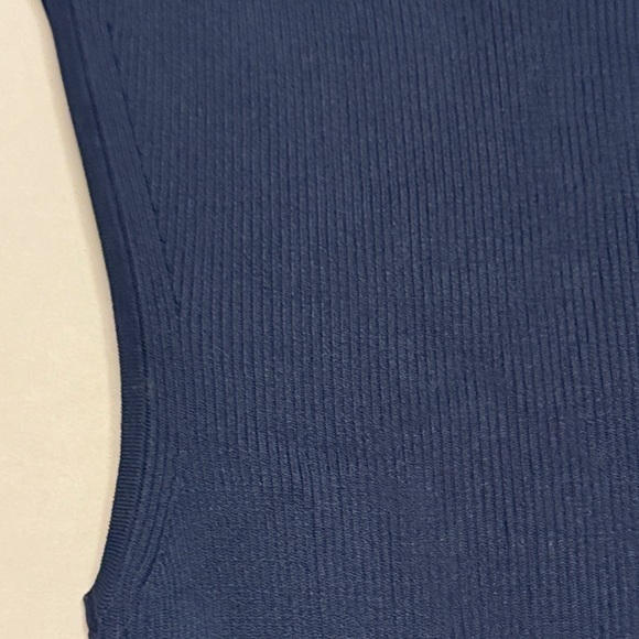 Boss Hugo Boss Ribbed Knit Top, Size XS, Color Navy Blue - Picture 8 of 10